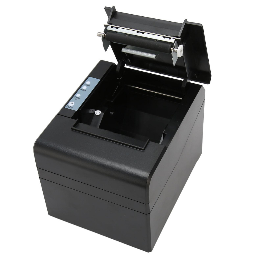 Aimo USB-Thermo-Belegdrucker für POS-Systeme, 80 mm, Schwarz mit automatischem Cutter und EU-Stecker - Bild 2