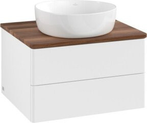 V&B Waschtischunterschrank Antao mit Beleuchtung, Weiß lackiert, B/T/H: 60 x 36 x 50 cm - Bild 1