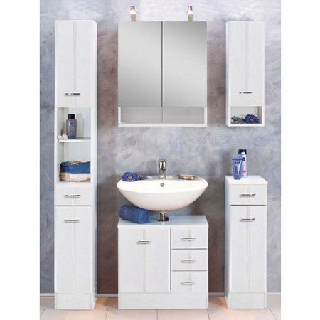 HELD MÖBEL Hochschrank für das Badezimmer in Weiss, B/T/H: 25 x 34 x 190 cm
