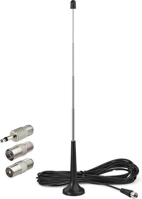 YUNYINMING Hochleistungs-Metall-Radioantenne mit digitalem Signalverstärker und F-Anschluss in Schwarz - Bild 1