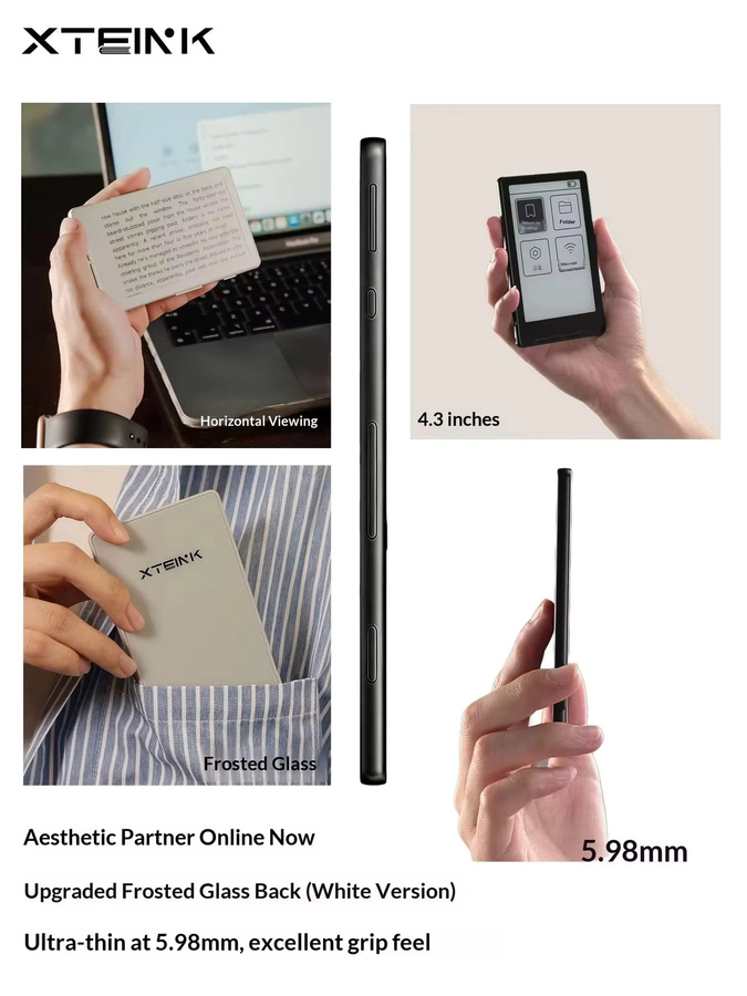 Xteink X3/X4 E-Book-Reader mit 4,3 Zoll E-Ink-Bildschirm, 16GB, Weiß - Bild 3