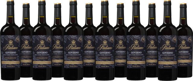 Oro Italiano Rotwein Toskana Cabernet Sauvignon/Ciliegiolo/Sangiovese, 12 x 0,75 l - Bild 1