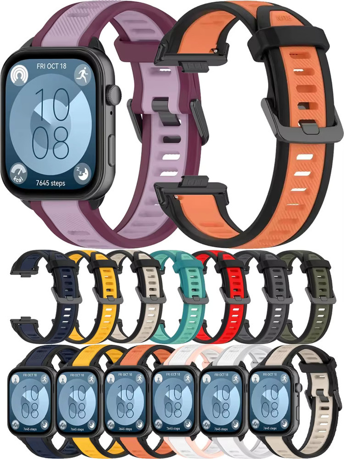 Huawei Uhrenarmband Silikon, zweifarbig, Unisex - Bild 4