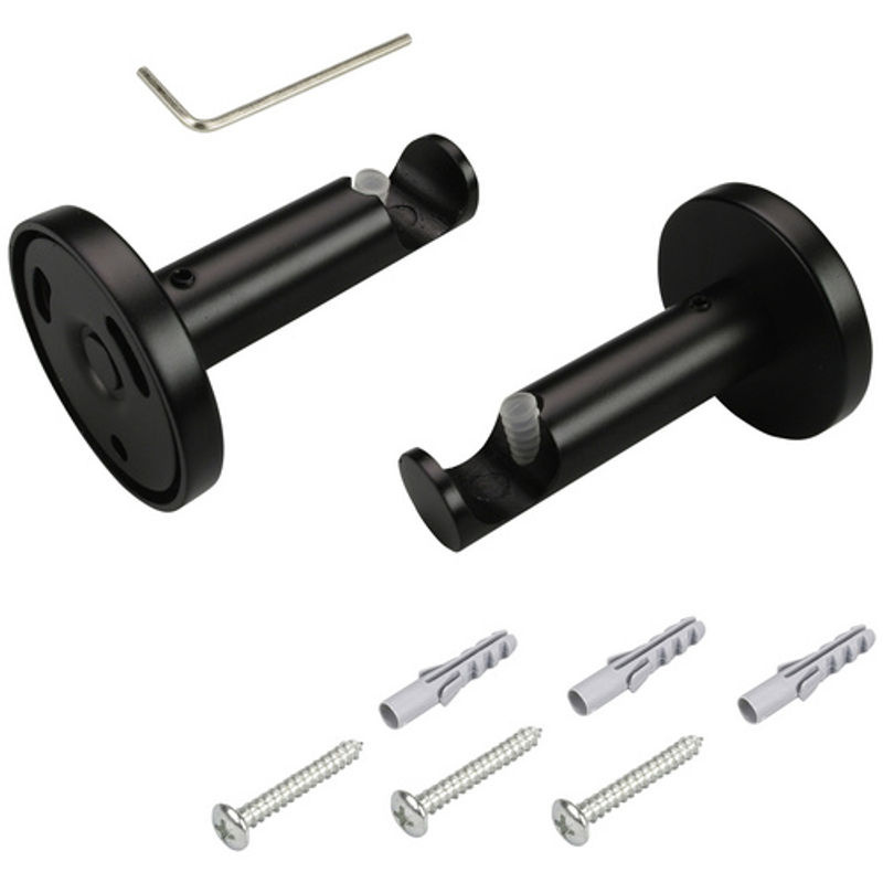 LIEDECO Gardinenstangen-Träger aus Metall in Schwarz für Ø 16 mm Stangen - Bild 2
