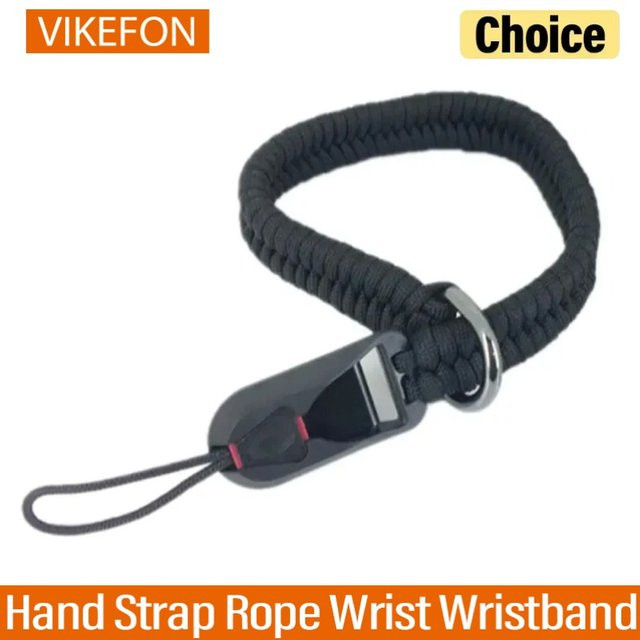 VIKEFON Handgelenk-Armband aus gewebtem Seil mit Quick Release Schnalle für Leica Sony Fujifilm Canon Nikon in Schwarz und Grün - Bild 1