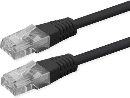 Roline Patchkabel Cat.6 (Class E) UTP Ethernet LAN, schwarz, 0,5 m - Bild 1