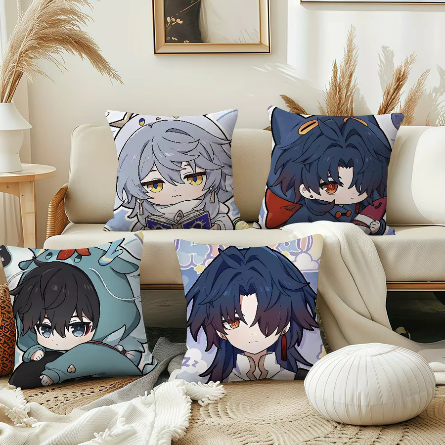 Sanrio Honkai Star Rail Chibi Kissenbezug Multicolor für Sofa und Wohnzimmer - Bild 2