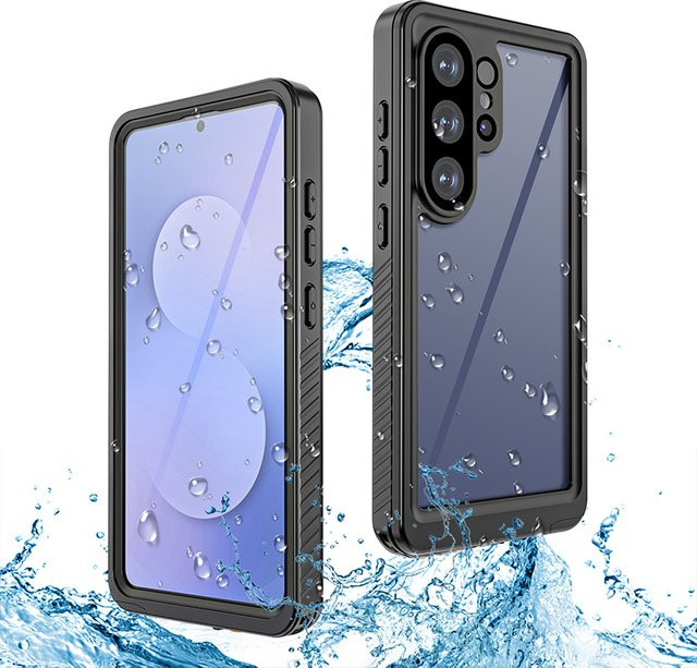 Wasserdichtes IP68 Aluminium-Gehäuse für Samsung Galaxy S26 S25 S24 S23 S22 Ultra Plus mit TPU-Schutz in Schwarz - Bild 1