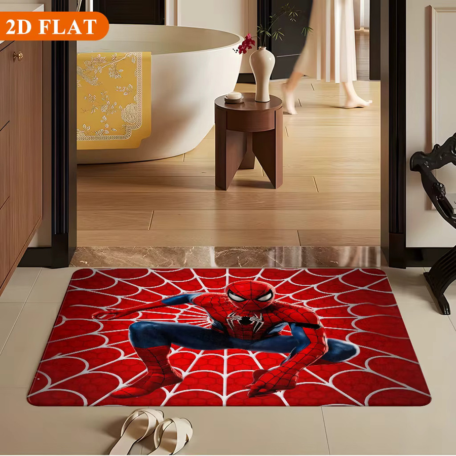 Rutschfeste Badematte von BEAST KINGDOM mit Marvel Spinnen-Motiv in Rot, Rechteckig, B/T: 60 x 40 cm - Bild 6