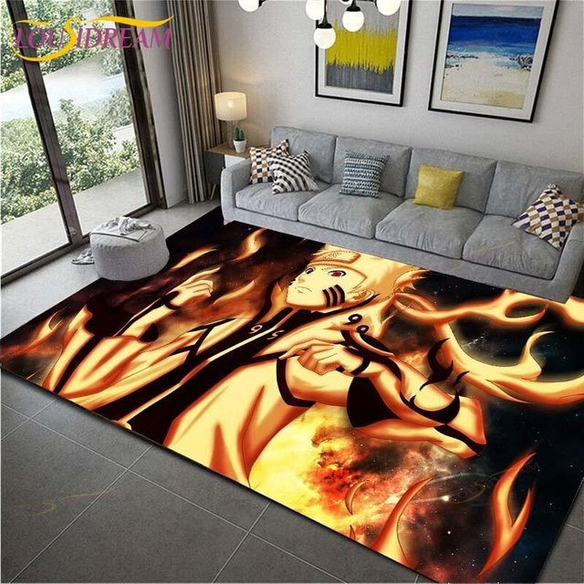 Rutschfester Anime Naruto Teppich von YunhengTechnology, weiche Kunstfell Bodenmatte für Wohnzimmer und Schlafzimmer, B/T: 60 x 40 cm, Mehrfarbig - Bild 1
