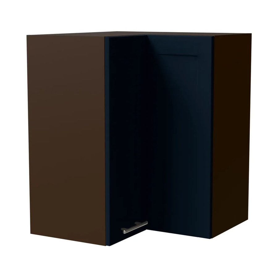 Feldmann-Wohnen Eckhängeschrank Oslo W12 in Lava und Indigo Matt mit Soft-Close-Türen und Regalböden, B/T/H: 60 x 60 x 72 cm - Bild 2
