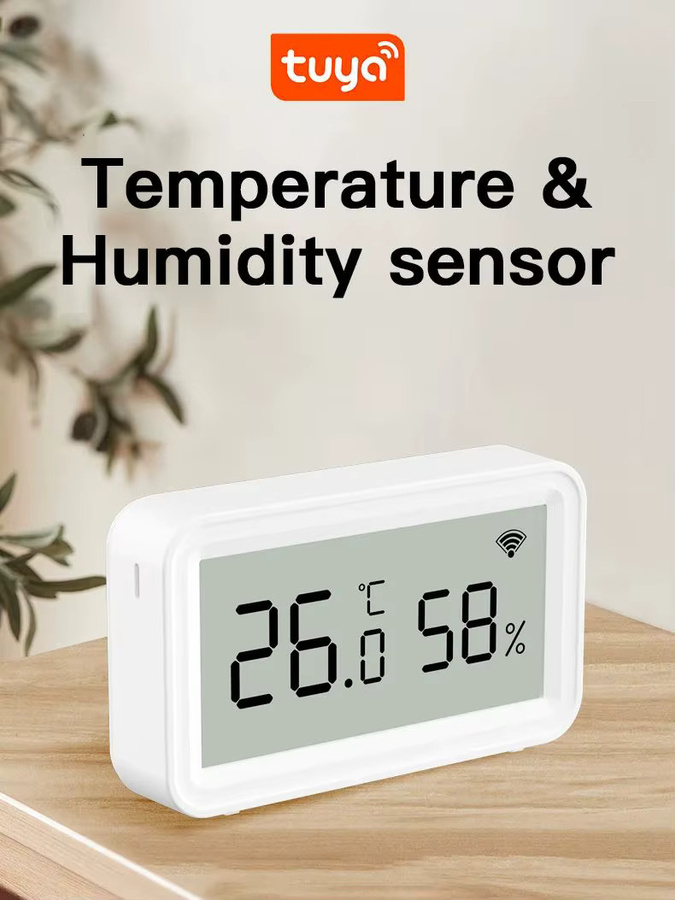 Tuya Zigbee 3.0 WiFi Smart Temperatur und Feuchtigkeit Sensor in Weiß mit App-Steuerung und Smart Home Integration für Alexa und Yandex - Bild 5