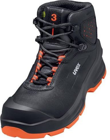 Uvex Sicherheitsstiefel S3 aus Leder in Schwarz und Orange, Größe 38 - Bild 1
