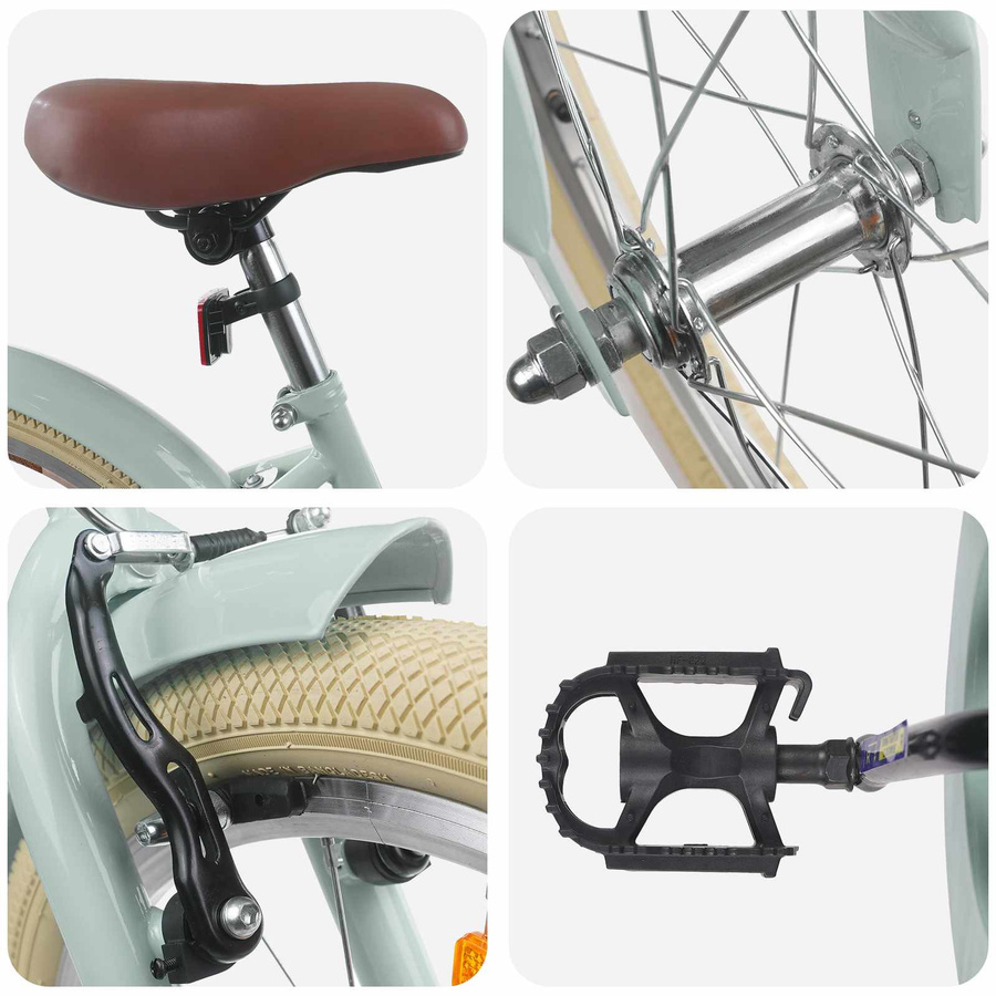 vidaXL Kinderfahrrad 18 Zoll Hellgrün für 5-7 Jahre - Bild 2