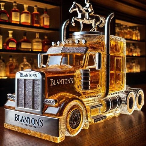 Novo Market Glas-Whisky-Dekanter in LKW-Form mit Deckel, transparent - Bild 1