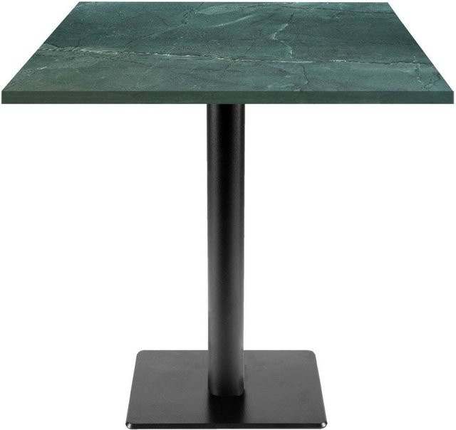 RestooTab Tisch Milan T quadratisch in Dunkelgrün Marmoriert mit Stein-Dekor, B/T/H: 70 x 70 x 75 cm - Bild 1