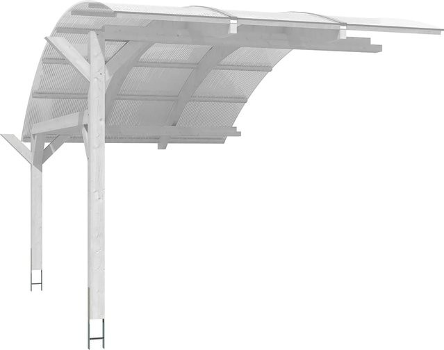 Skan Holz Erweiterung für Carport Schwaben in Weiß B: 299 cm, T: 630 cm - Bild 1