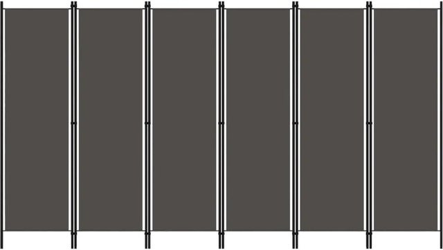vidaXL 6-teiliger Raumteiler Anthrazit B: 300 cm, H: 180 cm - Bild 1