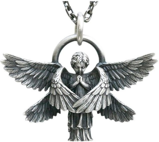 Wucifang Jewelry Anhänger Paar, 925 Silber, Herren, Halskette, 50 cm - Bild 1