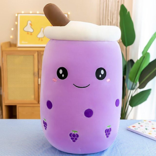 Bubble Tea Plüschtier Boba Milchtee, Kuscheltier Kissen, 50cm - Bild 1