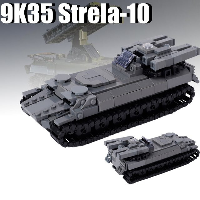 BRICKPANDA Russland 9k35 Strela-10 Flugabwehrrakete, Bausteine, gepanzertes Transportfahrzeug MT-LB Panzer - Bild 1