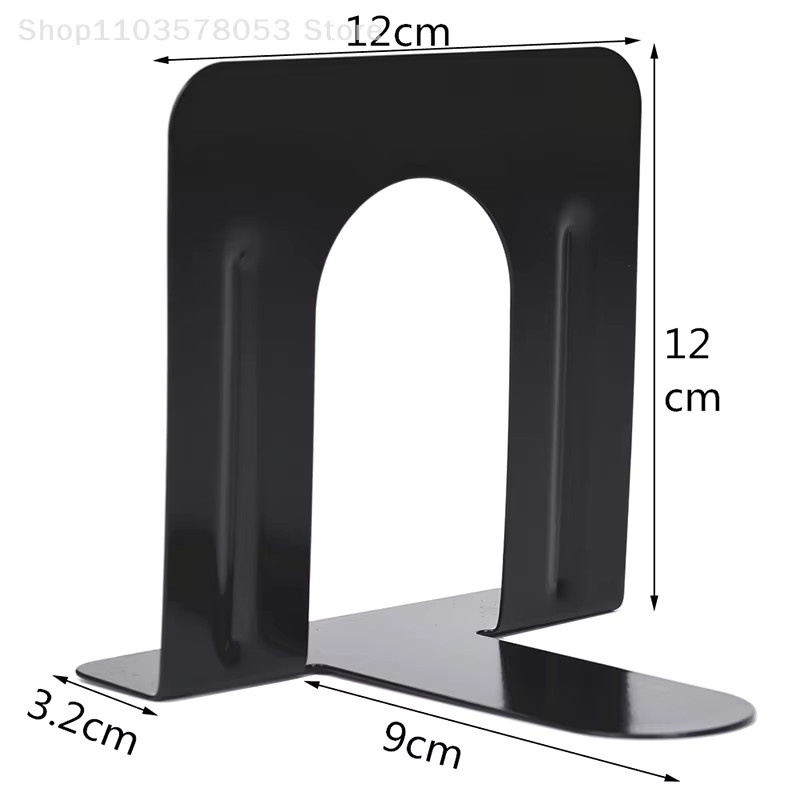 TPXCKz Metall Buchstützen Heavy Duty Set in Schwarz für Schreibtisch und Büro - Bild 3