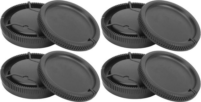Sony A-Mount Objektiv-Schutzset mit 4 Stück Front- und Rückdeckeln in Schwarz und Grau für Minolta und Sony Objektive - Bild 1
