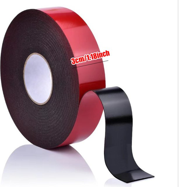 Doppelseitiges PE-Schaum-Klebeband in Rot, 10 m Länge, ideal für Kunststoff, Glas und Metall - Bild 1