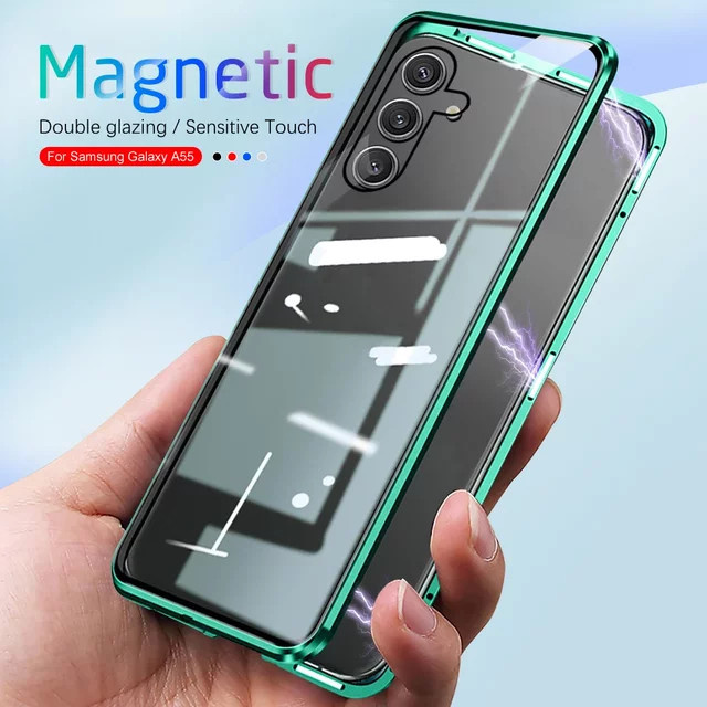 Stoßfeste 360-Grad-Ganzkörperhülle aus klarem Glas für Samsung Galaxy A16 A26 A36 A56 A55 5G, transparent - Bild 1