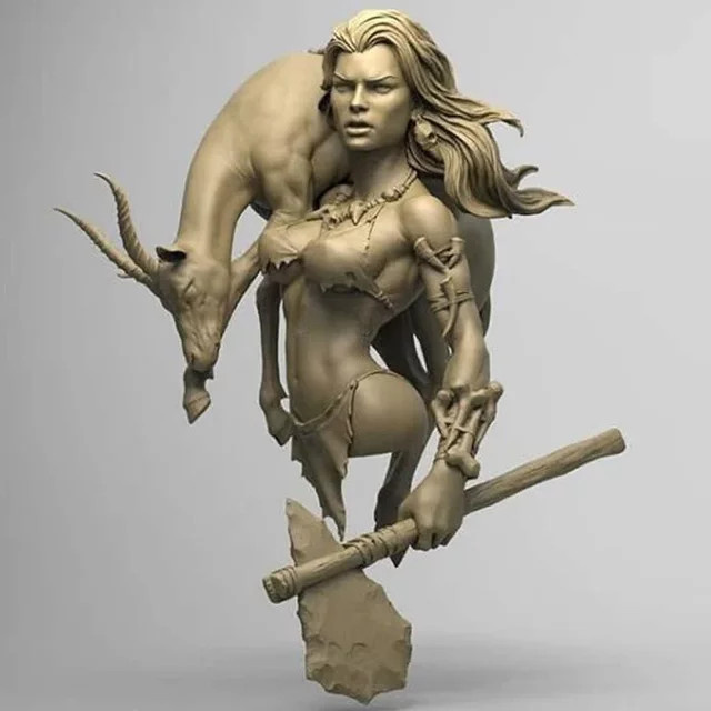 1/10 Lena, Primal Female, Resin-Modellfigur, Büste, Fantasy, unmontierter und unbemalter Bausatz - Bild 1