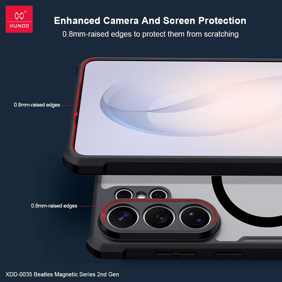 Xundd Magnetring-Hülle für Samsung Galaxy S25, S26 Ultra und S26 Plus mit Kameraschutz, Airbag Stoßfester Schale und 360 Grad Schutz sowie Spin-Halter - Bild 3
