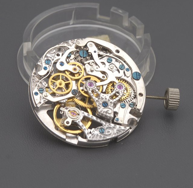Seagull Chronograph, mechanisch, Handaufzug, Edelstahl, Silber, Herren - Bild 1