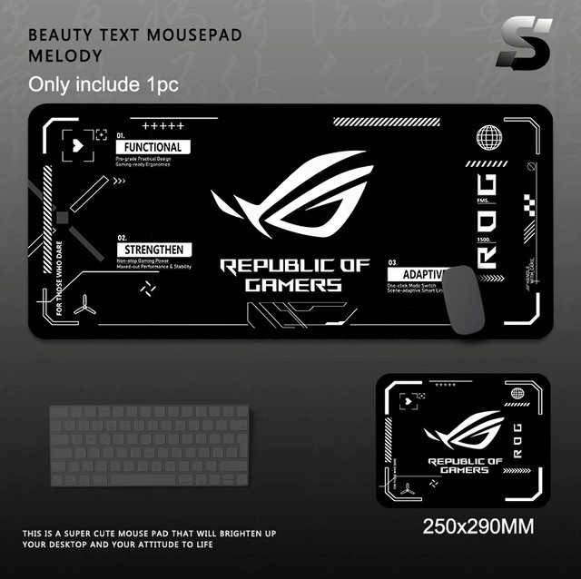 Asus ROG Gaming-Mauspad XXL Schreibtischunterlage in Schwarz und Grau - Bild 1
