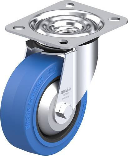 Blickle Lenkrolle LE-POEV 100R-SB-FA in Blau und Schwarz mit 100 mm Rad-Durchmesser und 150 kg Tragfähigkeit - Bild 1