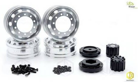 Thicon Models Felgen 1:14 Set aus Alu in Schwarz, 4 Stück - Bild 1
