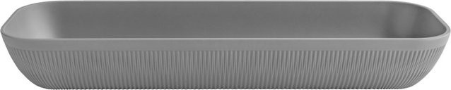 VEGA Schale Kanas rechteckig mit Relief, grau, B/T/H: 53 x 16,2 x 7,5 cm - Bild 1