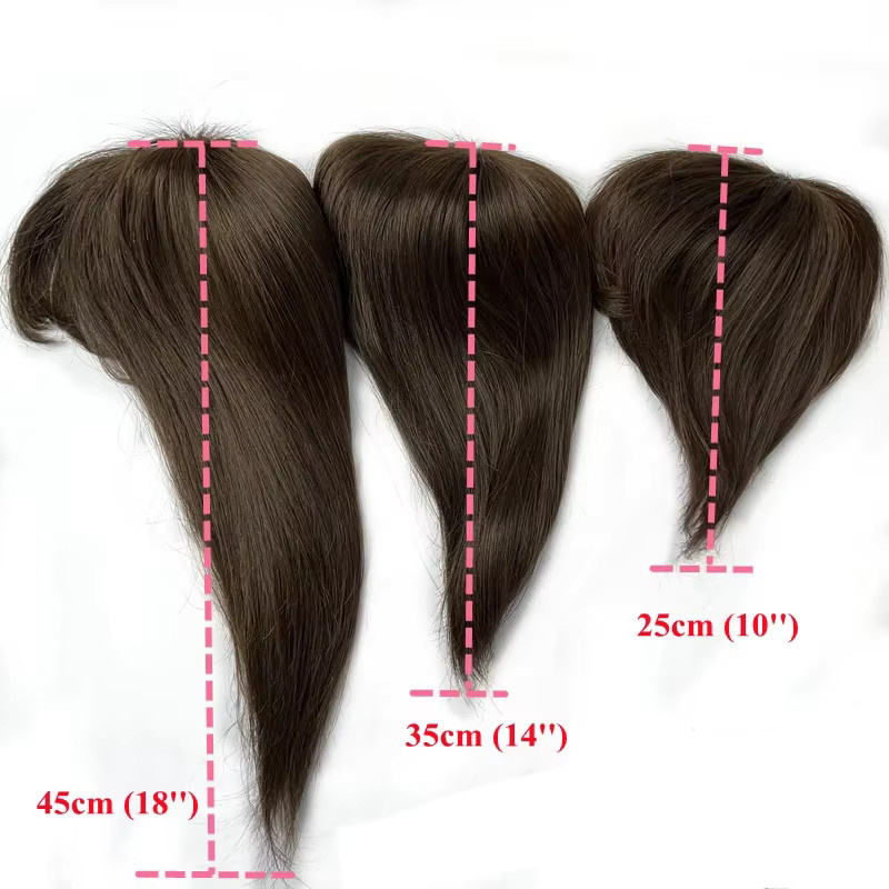 Satifresion Echthaar-Topper mit Pony, Clip-in-Haarteil für Damen - Bild 2