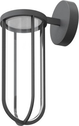 Flos In Vitro Wandleuchte Outdoor aus Aluminium in Schwarz mit transparentem Borosilikatglas und dimmbarer LED - Bild 1