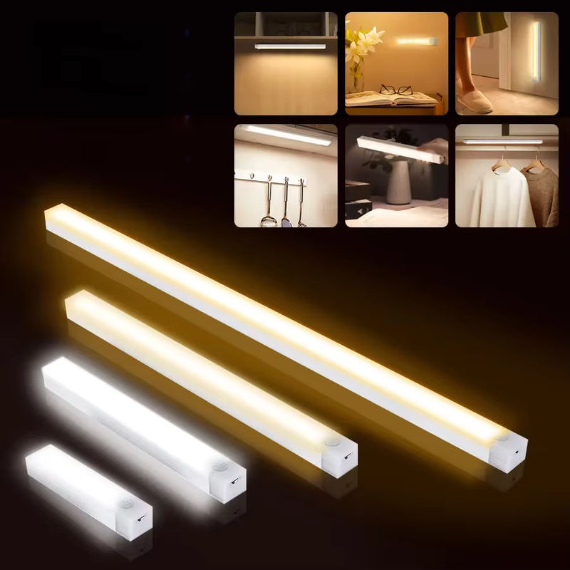 ATcomm LED Nachtlicht mit Bewegungssensor, wiederaufladbare magnetische Schrankleuchte in Weiß für Küche, Kleiderschrank und Treppen - Bild 7