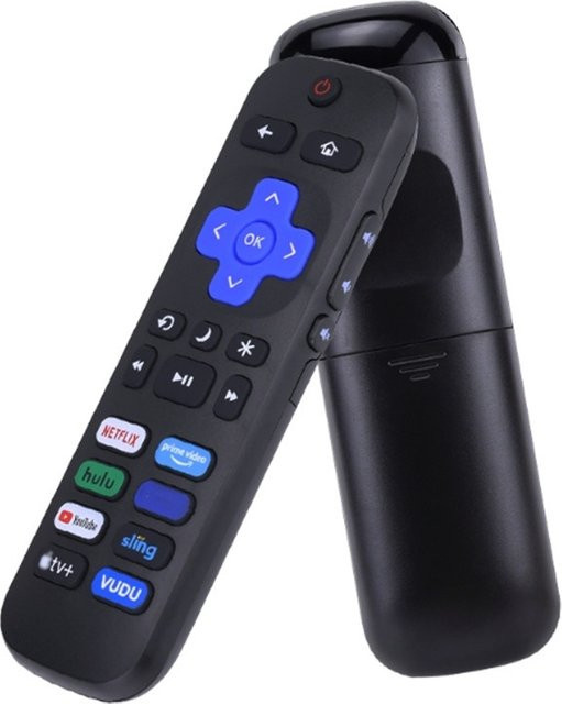 Ersatzfernbedienung von kebidu für Roku TV Modelle von TCL, Hisense, Onn und Philips in Schwarz mit YouTube-Funktion - Bild 1