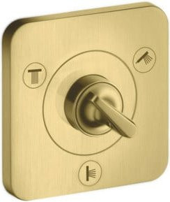 Hansgrohe Axor Citterio E Duschset mit Thermostat in Brushed Brass, 120 x 120 mm - Bild 1