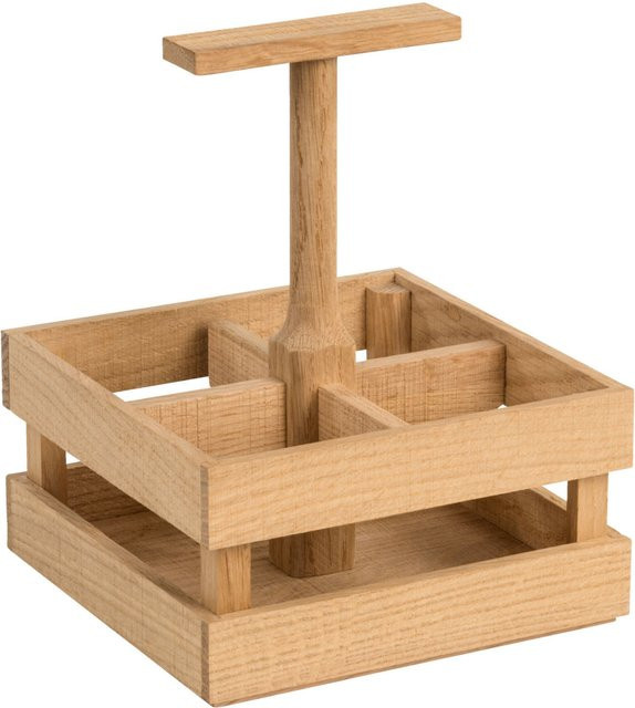 VEGA Gewürz- und Öl-Menage Madita aus Holz in Eiche, B/T/H: 16,4 x 16,4 x 20,2 cm - Bild 1