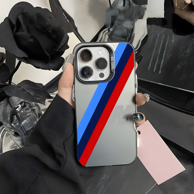 Sturzsichere Handyhülle in Luxus-Auto-Optik für iPhone 17 16 15 14 13 12 11 Pro Max von Potdemiel in Multicolour - Bild 1