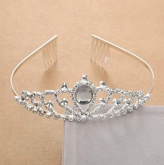 Wucifang Jewelry Brautkrone, Kupfer, Silber, Zirkonia, Kristall, Damen - Bild 1