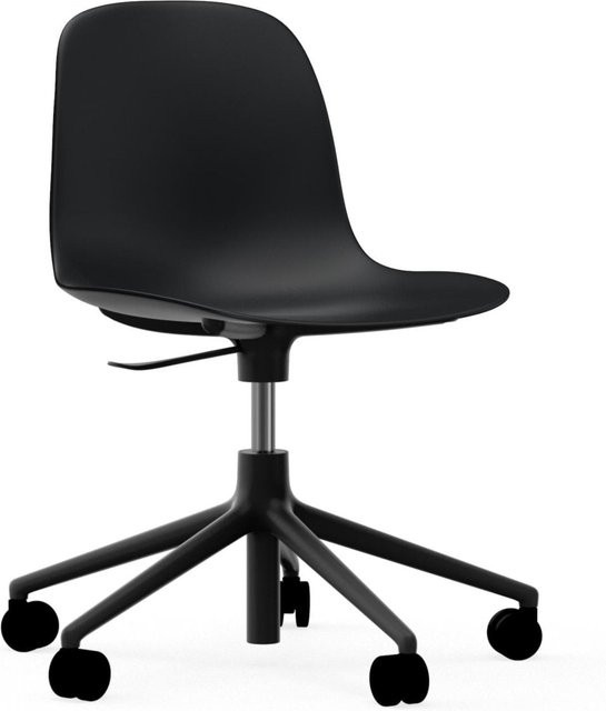 Normann Copenhagen Form Drehstuhl mit Rollen in Schwarz aus Aluminium und Polypropylen - Bild 1