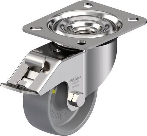 Blickle LEX-PO 80G-FI-ELS Edelstahl-Lenkrolle in Silber mit Rad-Durchmesser 80 mm und einer Tragfähigkeit von 150 kg - Bild 1