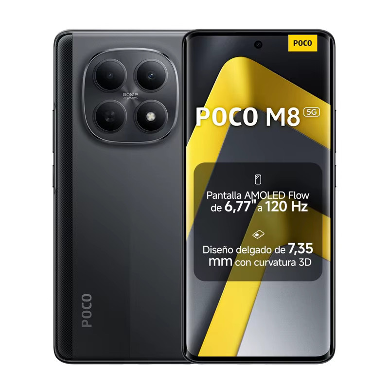 Xiaomi POCO M8 5G Global Version Smartphone mit Snapdragon 6 Gen 3, 6,77 Zoll 120Hz FHD+ Display, 5520mAh Akku und NFC in Schwarz oder Silber - Bild 1