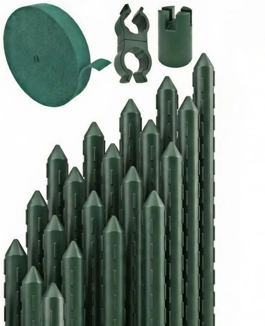TTL GARDEN Rankstäbe 20er Set, Grün, Kunststoffbeschichteter Stahl, Höhe: 90 cm - Bild 1