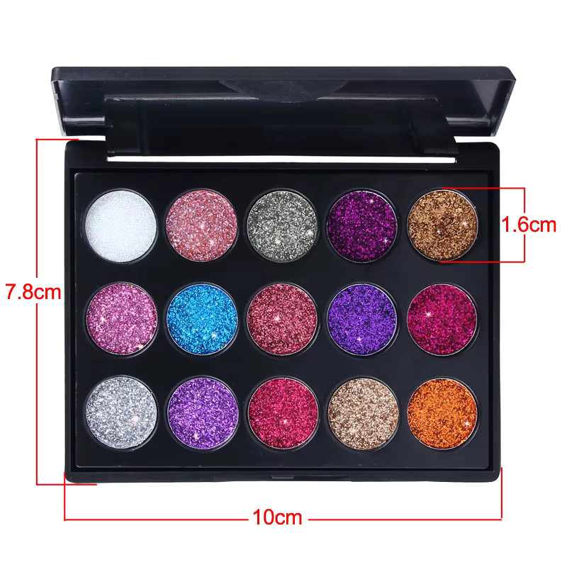 CmaaDu Lidschatten-Palette, 15 Farben, schimmernd, Unisex - Bild 6