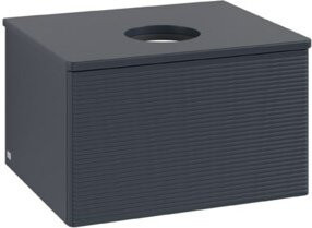 V&B Waschtischunterschrank Antao mit Frontstruktur in Blau, B/T/H: 60 x 36 x 50 cm - Bild 1